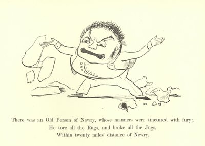 Der var en gammel mand fra Newry, hvis manerer var farvet af vrede af Edward Lear