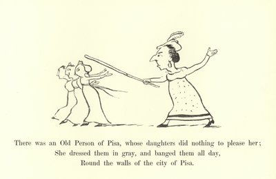 Der var en gammel person i Pisa, hvis døtre ikke gjorde noget for at behage hende af Edward Lear