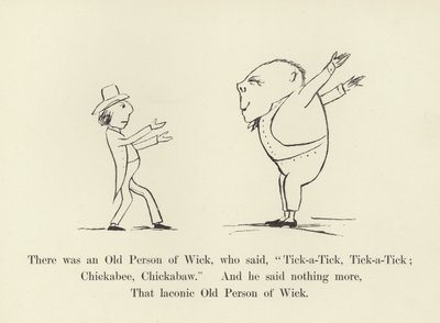 Der var en gammel person fra Wick, som sagde: Tick-a-Tick, Tick-a-Tick; Chickabee, Chickabaw af Edward Lear