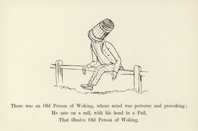 Der var en gammel Woking-person, hvis sind var pervers og provokerende af Edward Lear
