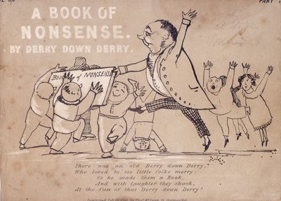 Titelark til "A Book of Nonsense af Derry Down Derry", 1846 af Edward Lear