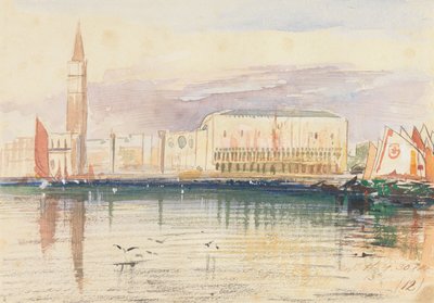 Venedig, Dogepaladset af Edward Lear