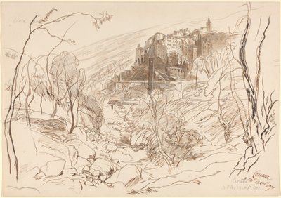 Udsigt over Ceriana af Edward Lear