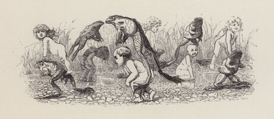 Illustration til The Water-Babies af Charles Kingsley (gravering) af Edward Linley (after) Sambourne