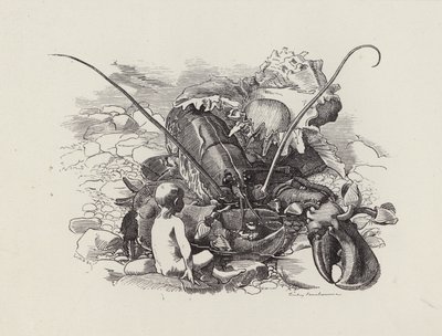 Illustration til The Water-Babies af Charles Kingsley (gravering) af Edward Linley (after) Sambourne