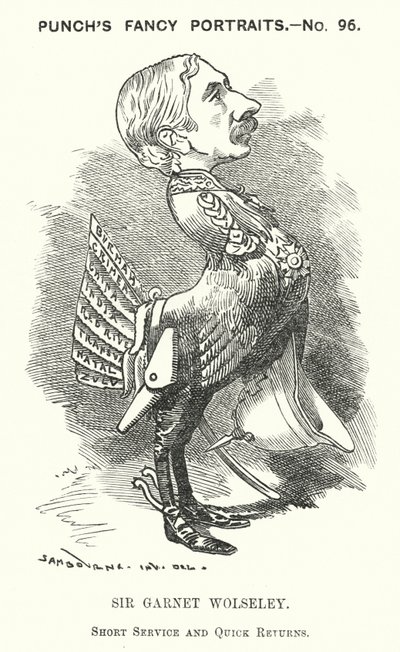 Punch tegnefilm: Garnet Wolseley af Edward Linley (after) Sambourne