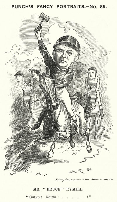 Punch tegneserie: Mr "Bruce" Rymill (gravering) af Edward Linley (after) Sambourne