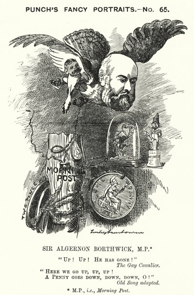 Punch tegnefilm: Sir Algernon Borthwick af Edward Linley (after) Sambourne