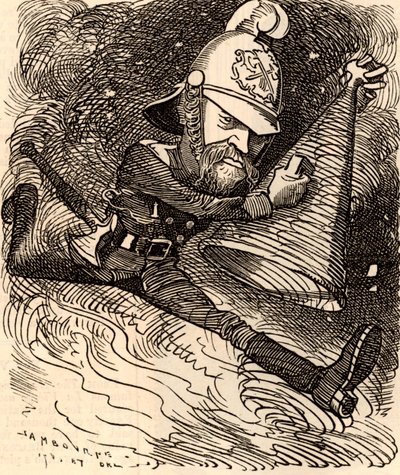 Eyre Massey Shaw (1830-1908) af Edward Linley Sambourne