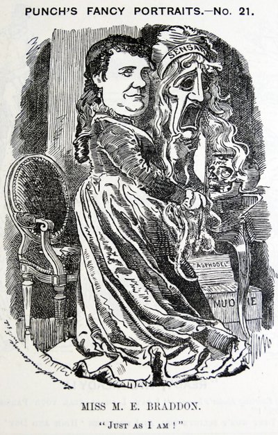 Illustreret portræt af Mary Elizabeth Braddon (Maxwell) af Edward Linley Sambourne