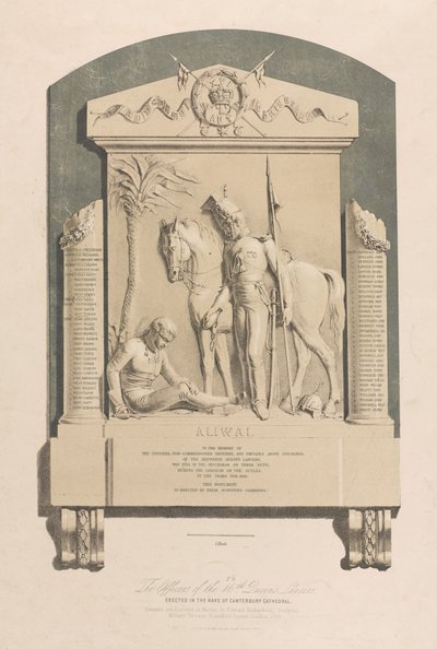 Aliwal-mindesmærke, Canterbury Cathedral, 1848 ca af Edward M. Richardson