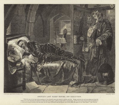 Argyles sidste søvn før hans henrettelse af Edward Matthew Ward