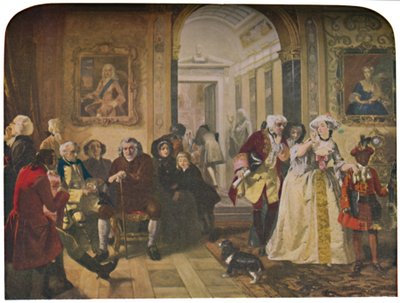 Dr. Johnson i Lord Chesterfields Ante-Room, Waiting for an Audience, 1748, 1845, c1950. af Edward Matthew Ward