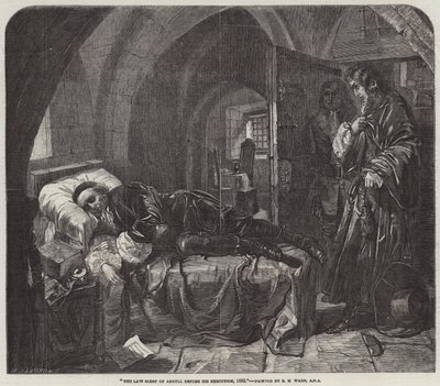 Argylls sidste søvn før hans henrettelse, 1685 af Edward Matthew Ward