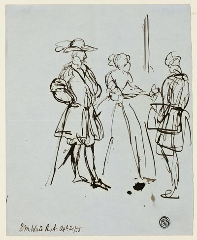 Tre figurer af Edward Matthew Ward