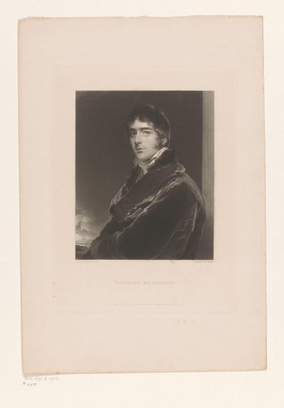 Portret af William Lamb Viscount Melbourne af Edward McInnes