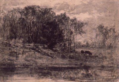 Køer i skoven af Edward Mitchell Bannister