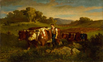 Hyrder med køer af Edward Mitchell Bannister
