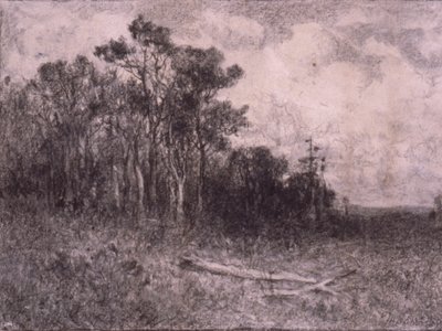 Landskab, skovbillede af Edward Mitchell Bannister