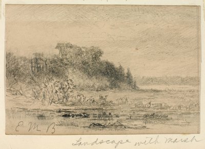 Landskab med sump af Edward Mitchell Bannister