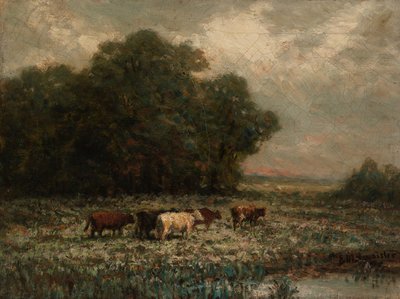 Uden titel (landskab med græssende kvæg) af Edward Mitchell Bannister