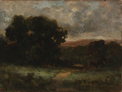 Uden titel (landskab med eng og træer) af Edward Mitchell Bannister