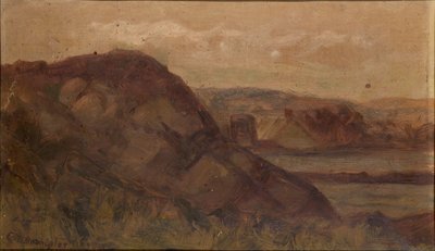 Uden titel (landskab med klipper) af Edward Mitchell Bannister