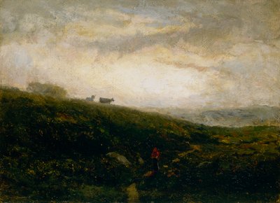 Unavngivne køer ned ad bjergsiden, 1881. af Edward Mitchell Bannister