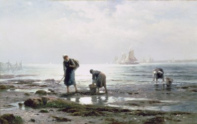 Østerssamlere, 1883 af Edward Moran
