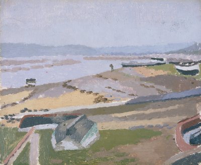 Towy Estuary, Ferryside (Olie på plade) af Edward Morland Lewis