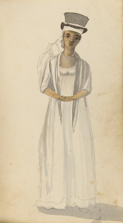 Portræt af en vestindisk dame, begyndelsen af det 19. århundrede (akvarel) af Edward Pelham Brenton