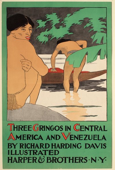 Drei Gringos in Zentralamerika und Venezuela, von Richard Harding Davis, Harper & Bros. Verleger af Edward Penfield