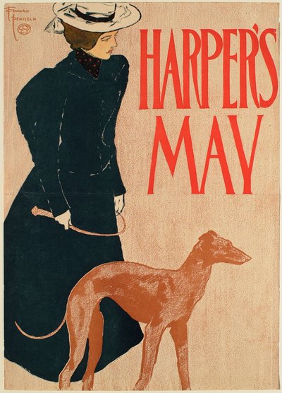Frau im dunkelblauen Anzug mit Hund, Mai Harper