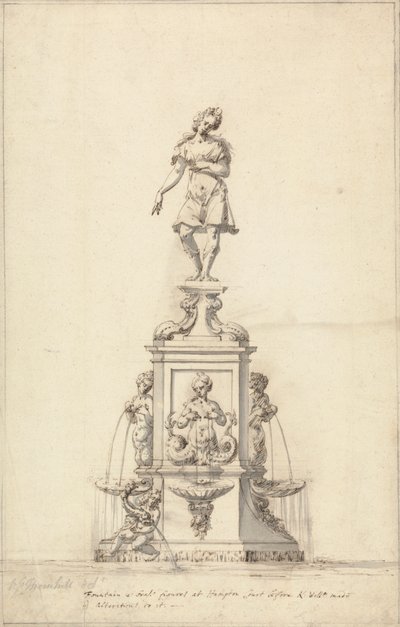 Diana Fountain, Bushy Park: Originalt design af Edward Pierce