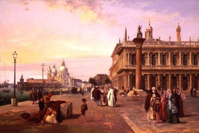 Figurer på Piazzetta, Venedig med, Salut hinsides af Edward Pritchett