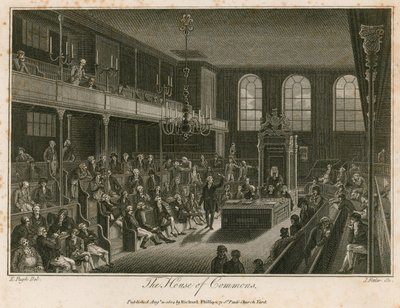 Underhuset, ødelagt af brand, 16. oktober 1834 af Edward Pugh