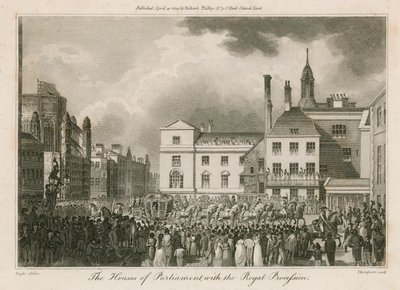 Folketingets Huse med Kongelig Procession af Edward Pugh