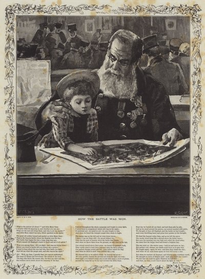 Hvordan slaget blev vundet (gravering) af Edward R. King