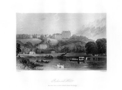 Richmond Hill, Richmond, 1800-tallet. af Edward Radclyffe