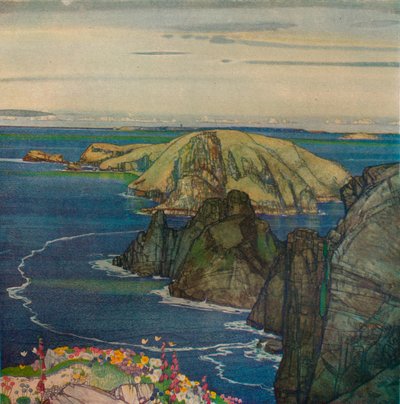 Øen Brecqhou, ud for Sark, c1921 af Edward Reginald Frampton