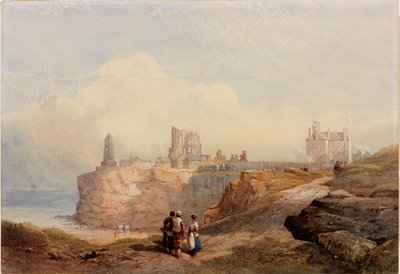 Tynemouth Priory (kropsfarve og akvarel på papir) af Edward Richardson