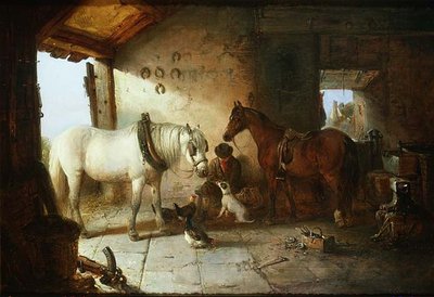 In the Forge (olie på lærred) af Edward Robert Smythe