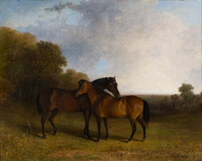 Two Hunters in a Landscape, ca. 1830-99 (olie på lærred) af Edward Robert Smythe