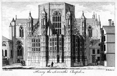 Henry VII Chapel, Westminster Abbey, London, 1700-tallet. af Edward Rooker