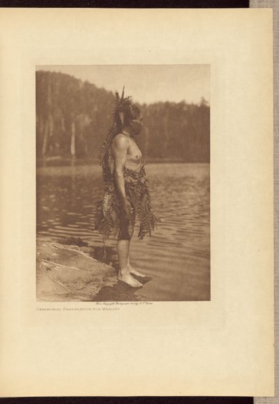 Ceremoniel forberedelse til hvalfangst af Edward S. Curtis