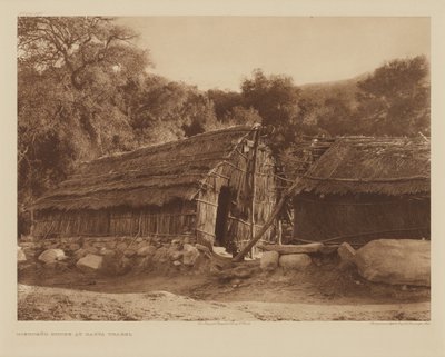 Diegueño-huset i Santa Ysabel af Edward S. Curtis