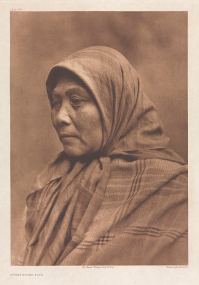 Portfolio IX, Plade 308: Puget Sound Type af Edward S. Curtis