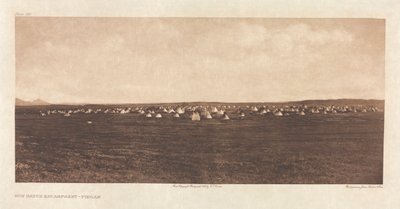 Portfolio VI, plade 192: Soldanslejr - Piegan af Edward S. Curtis