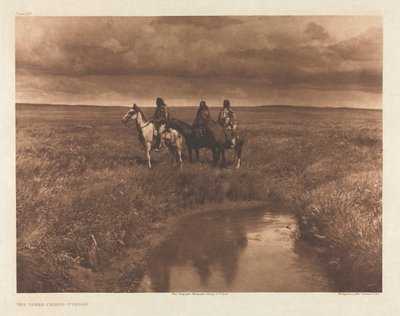 Portfolio VI, Plade 209: De tre høvdinge - Piegan af Edward S. Curtis