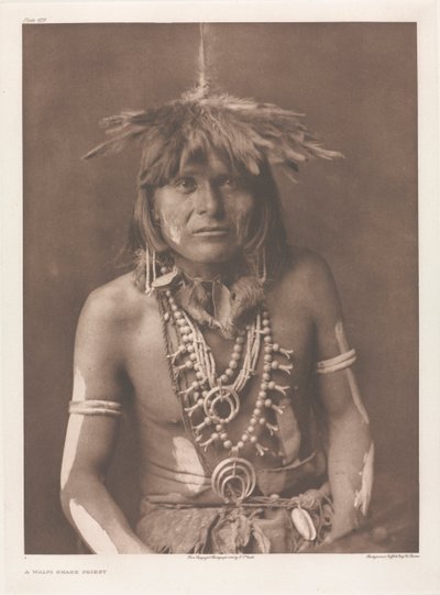 Portfolio XII, plade 429: En Walpi-slangepræst af Edward S. Curtis